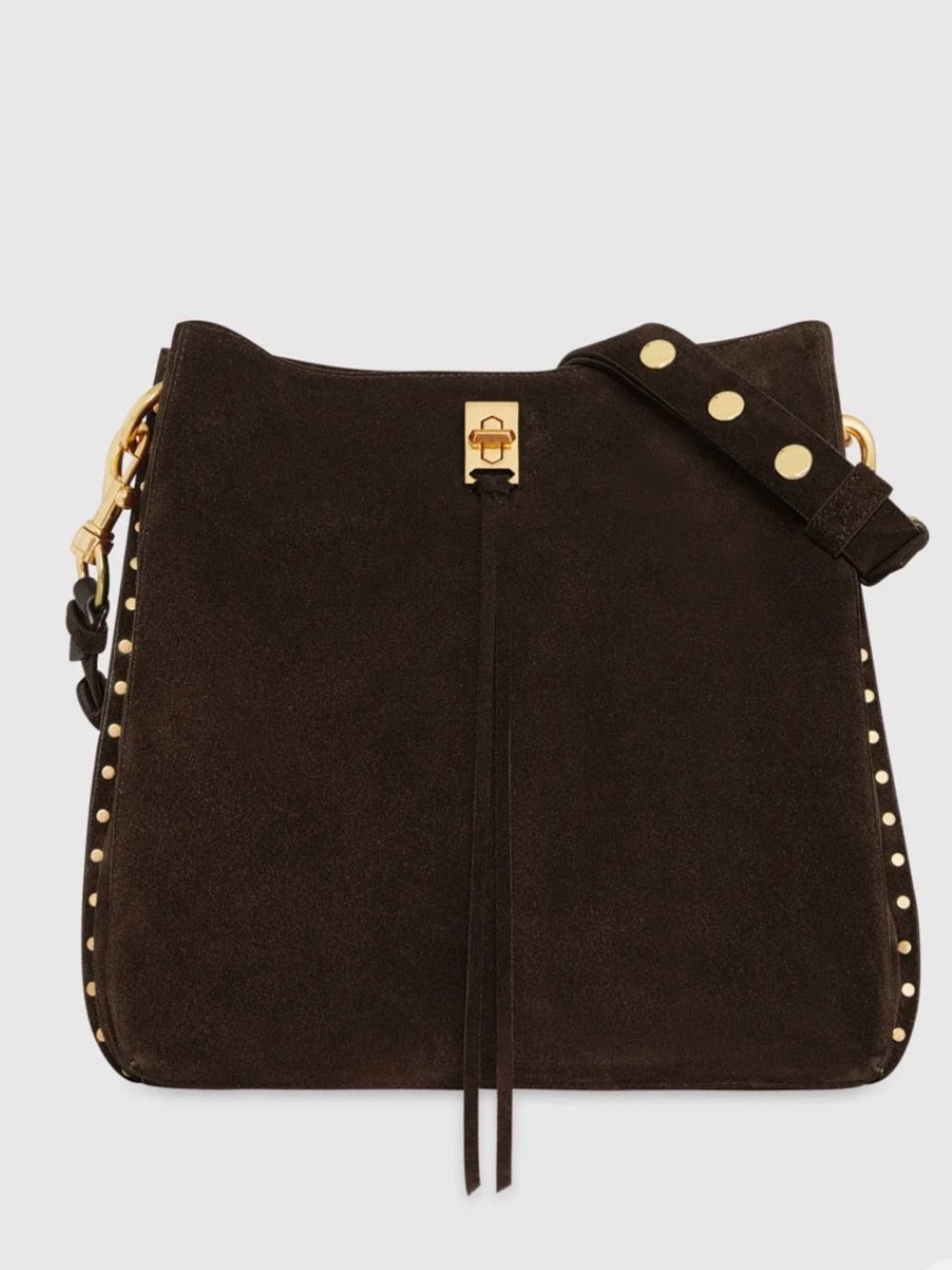 Rebecca Minkoff brown suede darren shoulder bag